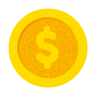 Single coin icon